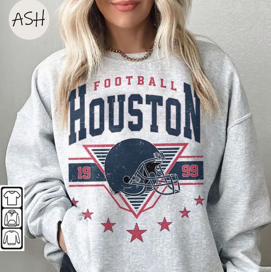 Vintage 90s Retro Style Houston Texans Football, 90s Bootleg Retro Style Sweatshirt Crewneck, Vintage style Houston Texans fan