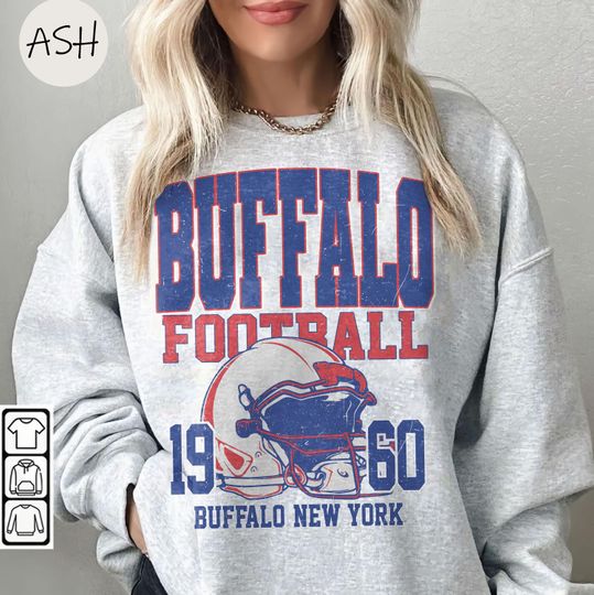 Discover Vintage 90s Style Buffalo Football Sweatshirt, Game Day , Buffalo Team Football Shirt, Sunday Buffalo, Sport Shirt, Buffalo Football