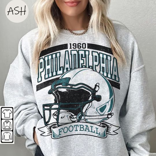 Discover Vintage Philadelphia Football Vintage Style Sweatshirt,Philadelphia Football Tshirt,Football Tshirt, Philadelphia Retro Crewneck