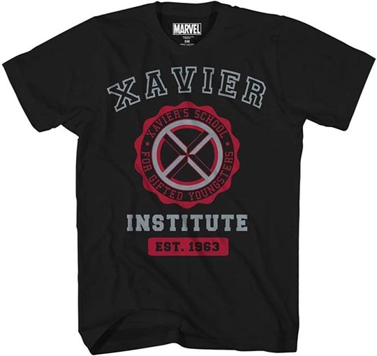 Discover Marvel X-Men Professor Xavier Institute Logo X-Force Adult Tee T-Shirt
