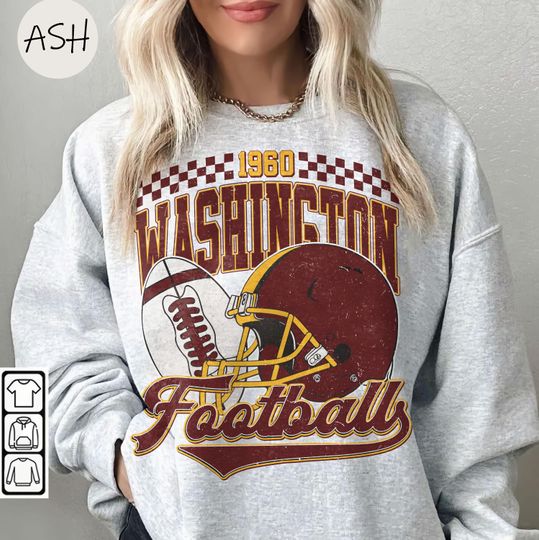 Discover Vintage 90s Style Washington Football Vintage Sweatshirt, Washington Crewneck Commander Sweater, Washington Fan Gift Washington Tee