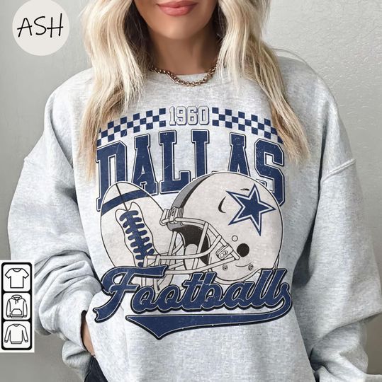 Discover Vintage 90s Dallas Football Vintage Style Sweatshirt, Dallas Football ,Cowboy Dallas ,Football Shirt,Dallas Fans