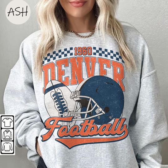 Vintage 90s Style Vintage Denver Football Style Sweatshirt ,Retro Denver Football Crewneck,Denver Broncos Fans Gift ,Sunday Football