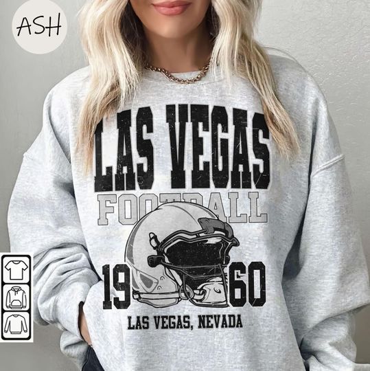 Vintage 90s Las Vegas Football Vintage Style Crewneck Sweatshirt, Retro Raiders Las Vegas Football Shirt, Las Vegas Football Christmas Gift