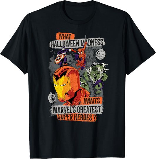 Discover Marvel Halloween Madness Awaits the Greatest Super Heroes T-Shirt