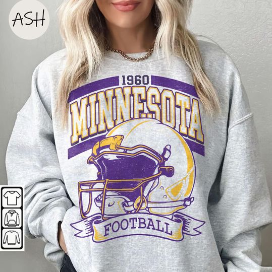 Discover Vintage Minnesota Football Sweatshirt, Retro Sports Fan Shirt, Trendy Game Day Gift Tee, Minnesota Mascot Sweatshirt, Minnesota Football Fan