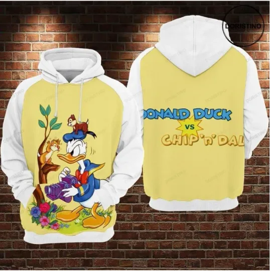 Donald Duck And Chip N Dale 3D HOODIE BEST PRICE HALLOWEEN GIFT CHRISTMAS GIFT