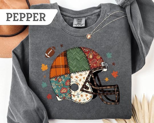 Discover Comfort ColorsRetro Fall Football Helmet Sweatshirt,Fall Football Season Tshirt,Football Fan Shirt,Family Football Gift,Football Helmet Tee