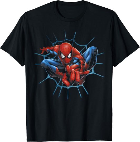 Discover Marvel Spider-Man Web Sling Portrait T-Shirt