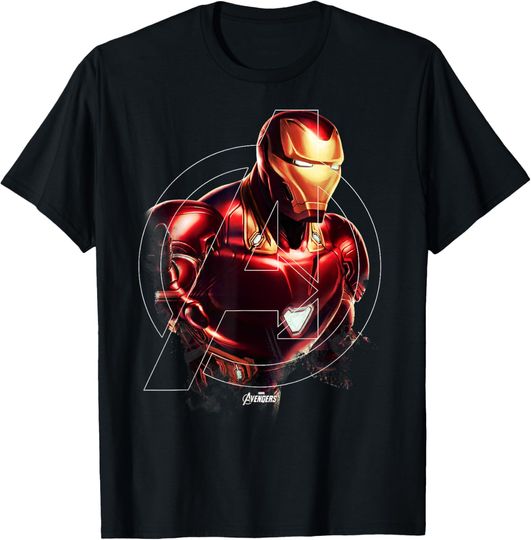 Discover Marvel Avengers Endgame Iron Man Portrait Graphic T-Shirt
