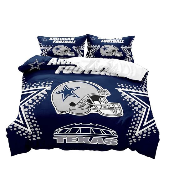 American Football Bedding Set,Sports Bedding Set,Navy Blue Comforter Cover Set,Inspirational Gifts For Men Boyfriend Husband