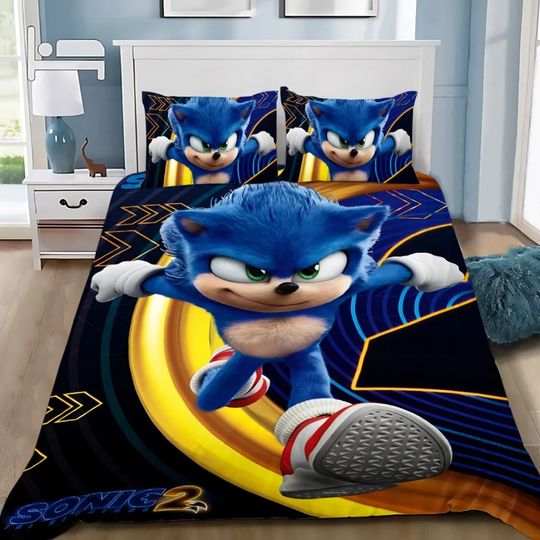 Discover Anime S-Sonic Bedding Set S-Sonic Duvet Cover Pillowcase 3D Printed Quilt cover For children Adult boys and girls