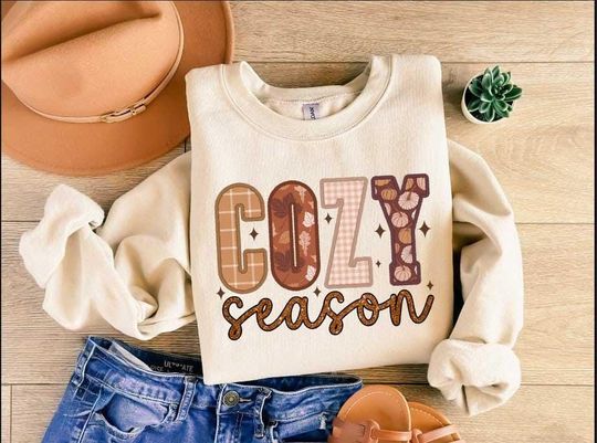 Discover Cozy Season Sweatshirt, Get Cozy Sweater, Cozy Season Fall shirt, Christmas crewneck, Winter Sweatshirt, Fall Hoodie, Cozy Vibes Tee
