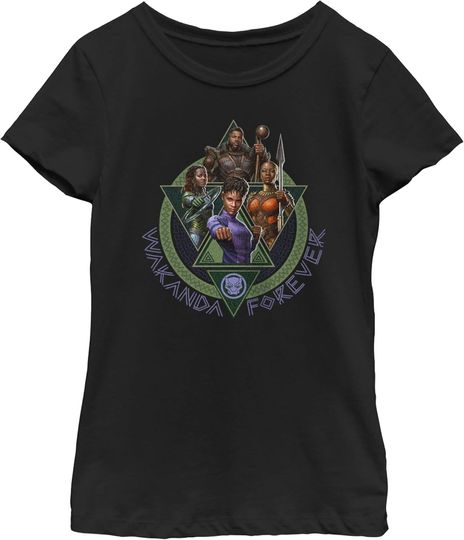Marvel Girl's Wakanda Forever Squad T-Shirt