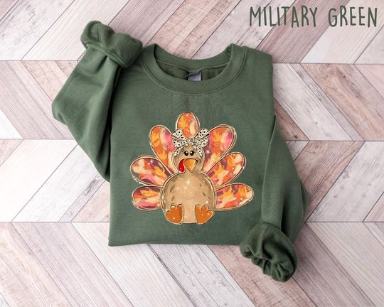 Discover Turkey Thanksgiving Sweatshirt, Turkey Shirt, Family Sweatshirt, Thanksgiving Shirt, Fall Sweatshirt, Women Thanksgiving Sweater