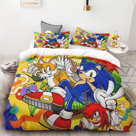 Sonic 3D Exquisite Cartoon Anime Bedding Set
