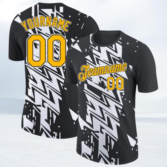 Discover Custom Baseball Jersey T-Shirt: Lightning Design, Personalized Team Tee