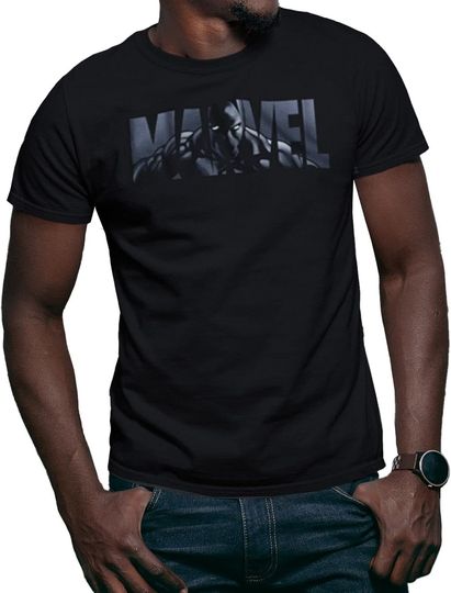 Discover Marvel Logo Black Panther T-Shirt for Adults