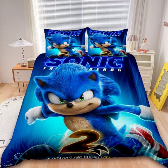 Sonic Duvet Cover Sonic Kids Cool Bedding Set
