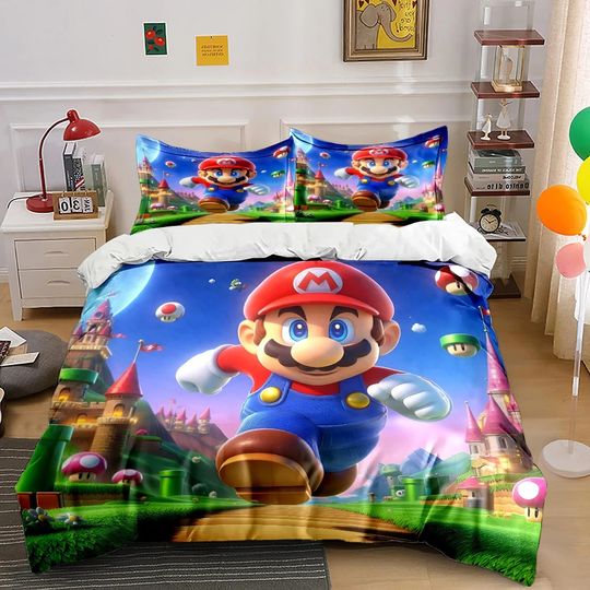 Cartoon Bedding Set Super Mario Bedding Set