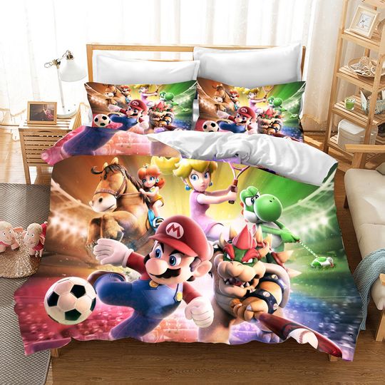 Discover Anime Cartoon Duvet Cover 3D Printing Cute Children's Bedroom Set ​Polyester Adult Gift  2/3pcs Baby Bedding