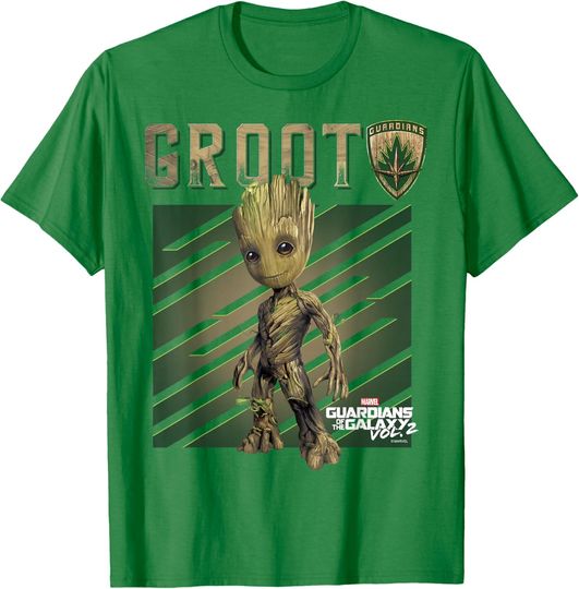 Discover Marvel Guardians Vol. 2 Baby Groot Shield Graphic T-Shirt C1 T-Shirt