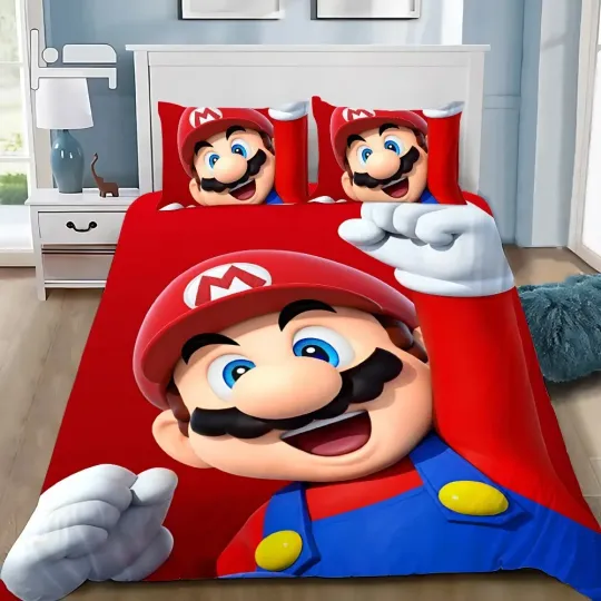Discover Anime Super Marios Bros Duvet Cover 3D Exquisite Game Digital Printing Bedding Set Comforter Bed Youth Home Decor Kids Boys Gift