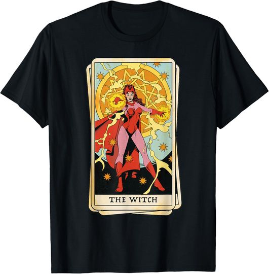 Marvel Tarot Scarlet Witch as the Witch Card T-Shirt