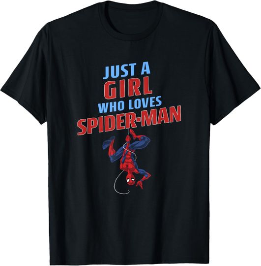 Discover Marvel Spider-Man Classic Just A Girl Who Loves Spider-Man T-Shirt