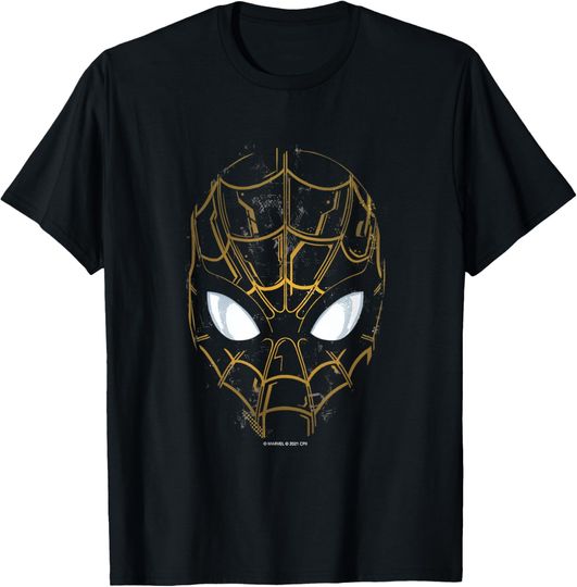 Discover Marvel Spider-Man: No Way Home Black and Gold Mask T-Shirt