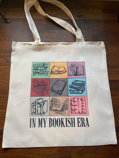 Discover In My Bookish Era Canvas Tote Bag