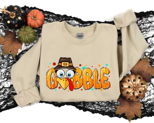 Discover 2025 Gobble Sweatshirt, Funny Turkey Sweatshirt, Thanksgiving Turkey Sweatshirtt