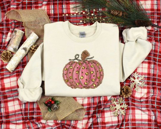 Discover 2025 Cute Pumpkin Sweatshirt, Thanksgiving Shirt, Women Pumpkin Sweatshirt