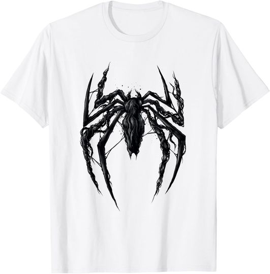 Discover Marvel Spider-Man 2 Venomized Black Spider Chest Emblem T-Shirt