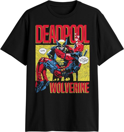 Discover Marvel Deadpool 3 Wolverine Best Bubs Cover T-Shirt