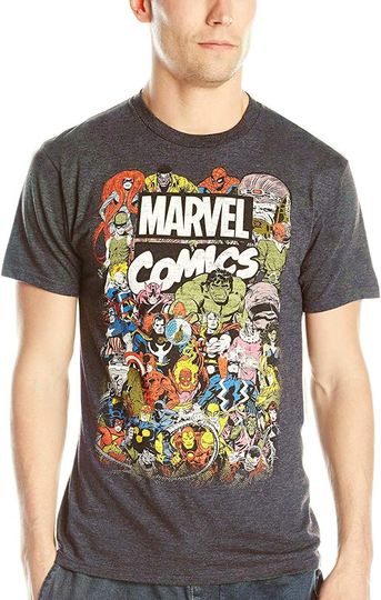 Discover Marvel Men's Avengers Comics Crew T-Shirt