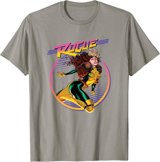 Discover Marvel X-Men Rogue Sassy Neon Solo Portrait T-Shirt