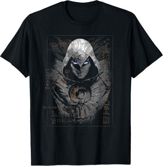 Marvel Moon Knight Glowing Eyes Egyptian Hieroglyphs T-Shirt