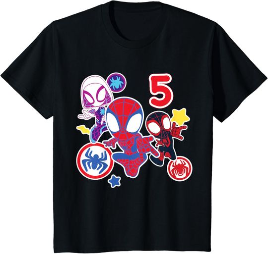 Marvel Spidey and His Amazing Friends 5 Year Old Birthday T-Shirt