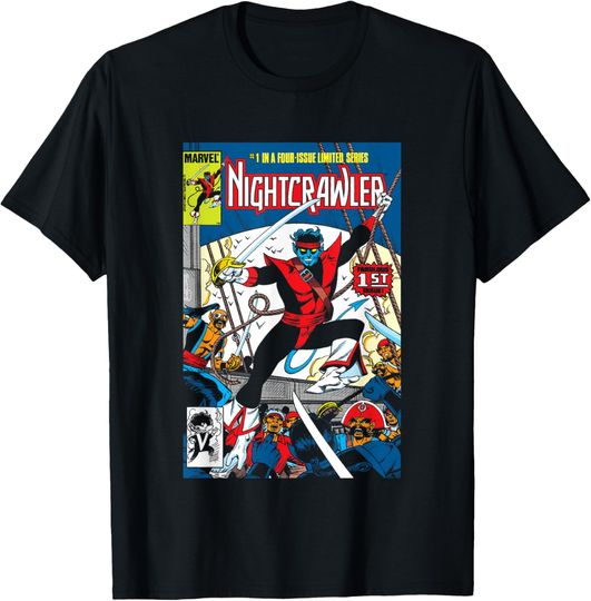 Discover Marvel Comics Retro Classic Nightcrawler VS Pirates Cover T-Shirt