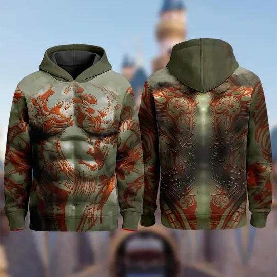 Discover Guardian of the Galaxy Drax 3D Hoodie Costume, Cosplay Sweatshirt