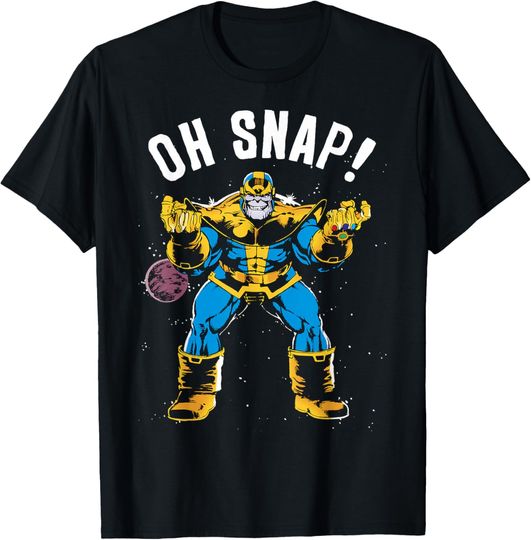 Marvel Thanos Space Oh Snap! Retro Comic Style T-Shirt T-Shirt