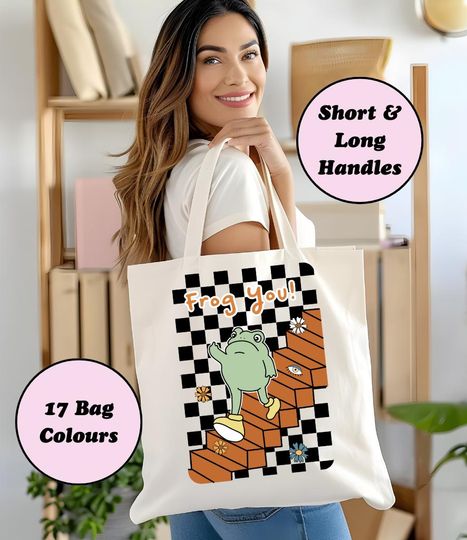 Discover Rude Frog Tote Bag: Middle Finger, Sarcastic Humor