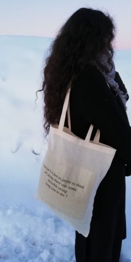 Discover Tote bag inspired by Taylorr Swifts - invisible string lyrics