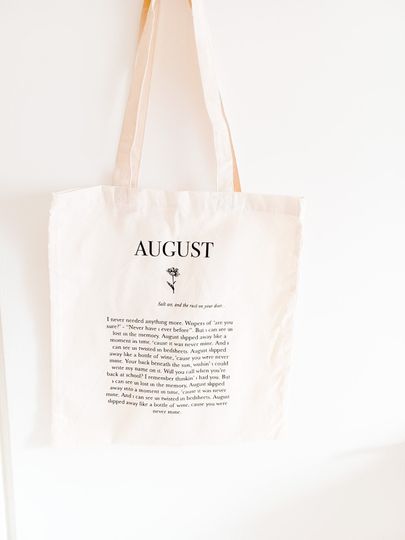 Salt air August inspired bag | Taylorr Swifts Folklore floral Novel Bag | NourDesign