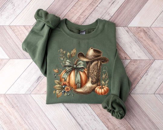 Western Fall Shirt, Fall Coquette Bow T Shirt, Fall Vibes, Fall Sweatshirt
