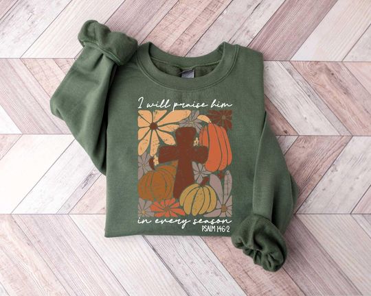 Fall For Jesus He Never Leaves, Thanksgiving Sweatshirt, Thanksgiving Family Matching