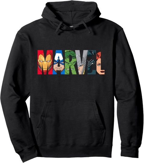 Discover Marvel Logo Avengers Super Heroes Pullover Hoodie