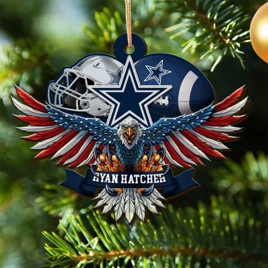 Discover Personalized Dallas Team Football Cowboyss Eagle Sport Ornament, Gift For Fans