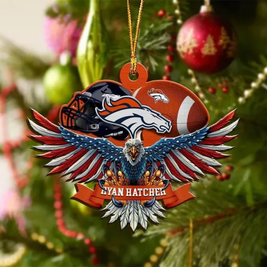 Discover Personalized Denver Team Football Broncoss Eagle Sport Ornament, Gift For Fans